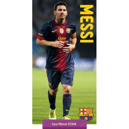 Duży ręcznik piłkarski Messi FC Barcelona Jerry Fabrics