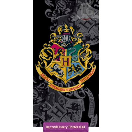 Ręcznik Harry Potter Hogwart 70x140, czarny