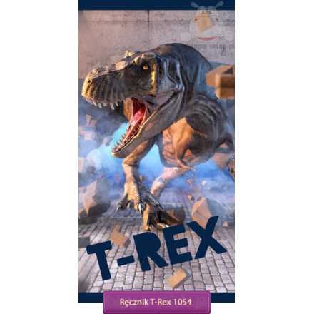 Ręcznik dinozaur T-rex 70x140, brązowy