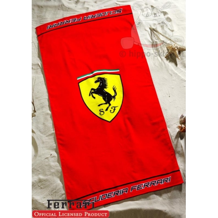 Ręcznik Ferrari czerwony logo