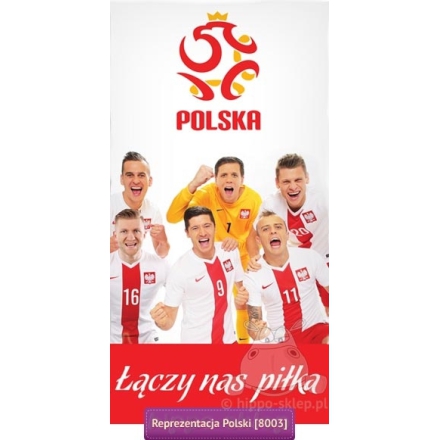 Ręcznik z piłkarzami reprezentacji Polski 70x140, biały