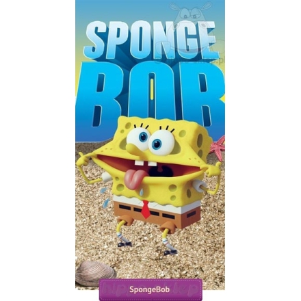 Kąpielowy i plażowy ręcznik Spongebob 70x140, niebieski
