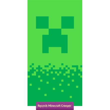 Ręcznik Minecraft Digital Creeper 70x140 cm, zielony