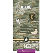 Ręcznik wojskowy moro kamuflaż - zielona panterka 70x140