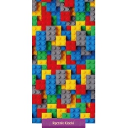 Ręcznik w kolorowe klocki lego classic 70x140