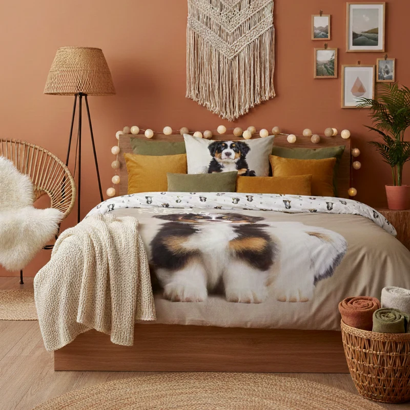 Komplet pościeli z berneńczykiem 5863 wizualizacja