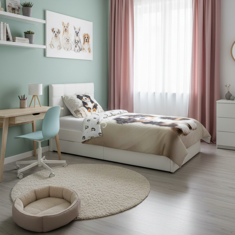 Wizualizacja pościeli z motywem psa berneńczyka 5863