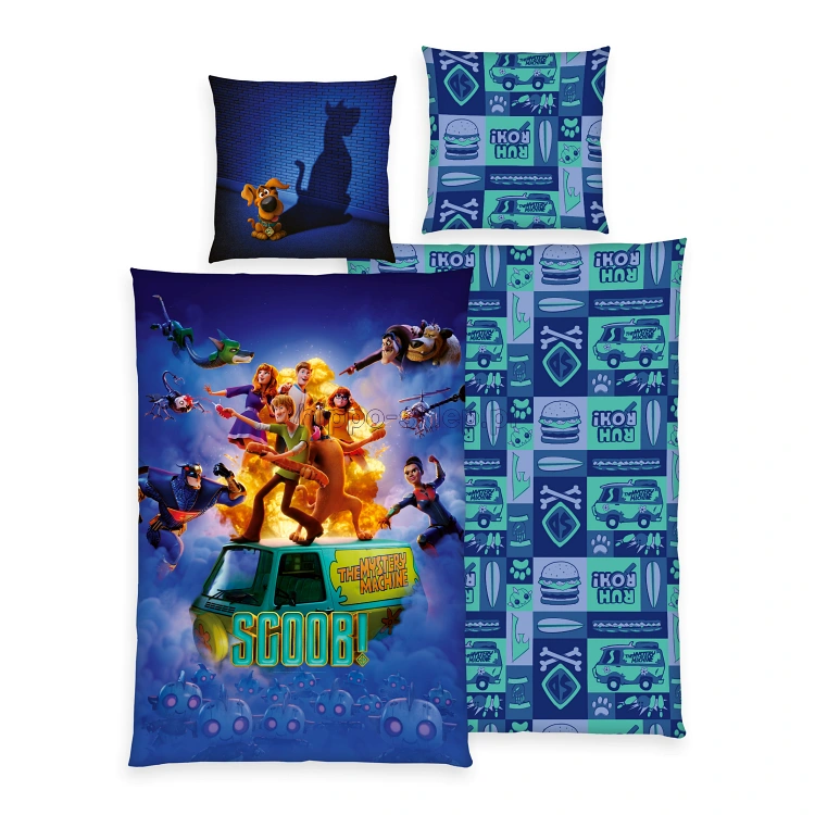 Niebieska pościel ze Scooby Doo 140x200 70x80 cm 4006891945549