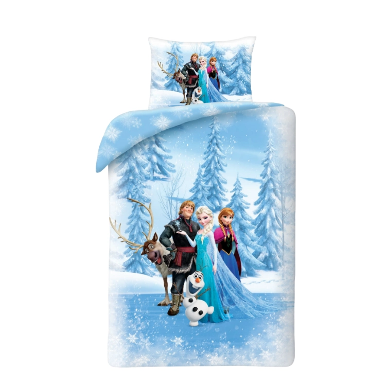 Pościel z postaciami z bajki kraina lodu Disney frozen 160x200+70x80cm 5904209606733 FR-01BL