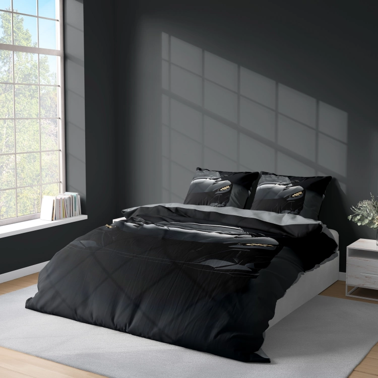 Czarna pościel z samochodem sportowym 5430 Magic 160x200+2x 70x80