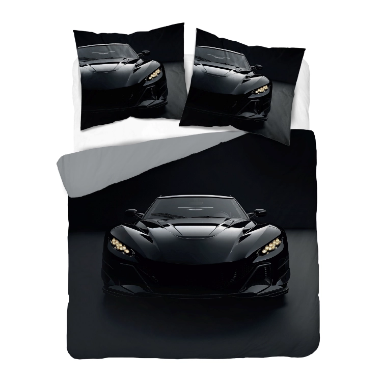 Dwustronna pościel czarne auto sportowe 220x200+2x70x80 5904708947573