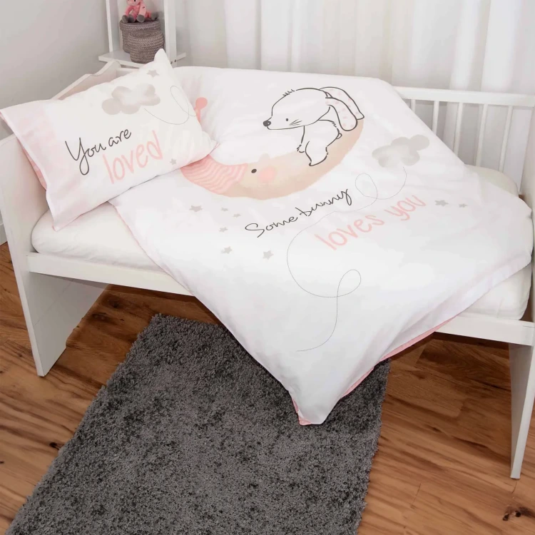 Biała pościel dla malucha królik i księżyc Baby-Best 4006891929419