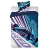 Fioletowo niebieska pościel z bolidem 150x200 + 50x60 cm