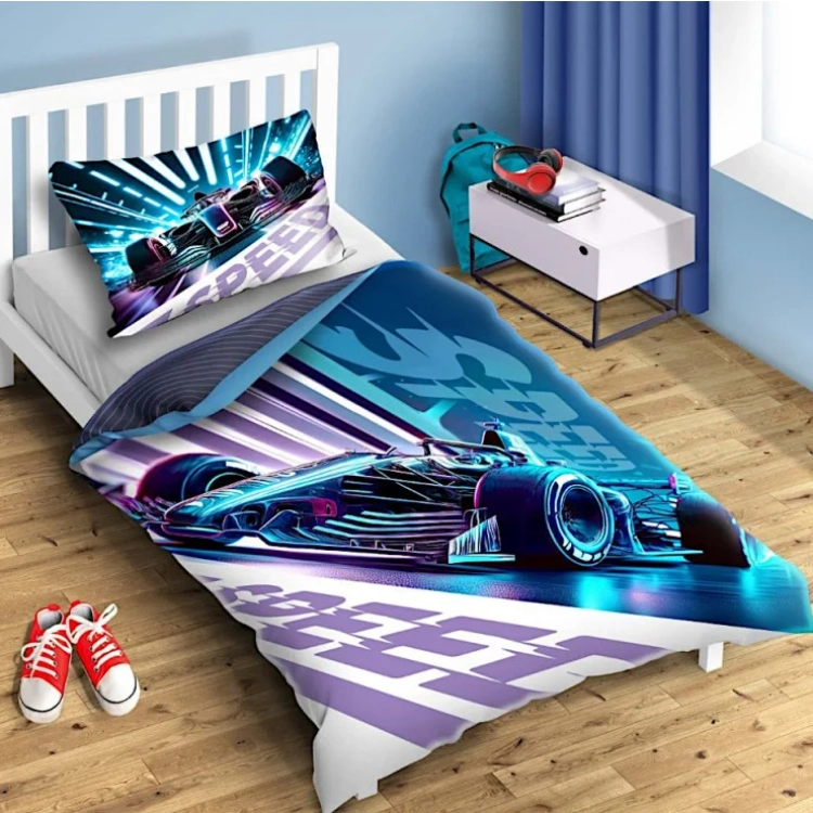 Komplet pościeli Bolid 140x200 70x80 MŁ 030 5904541925141