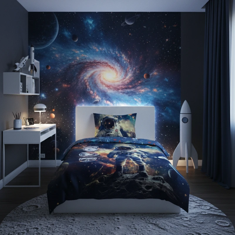 Pościel kosmonauty 5869 A w pokoju nastolatka