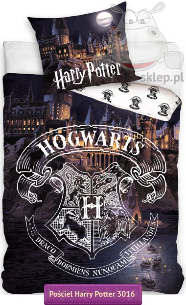 Pościel Harry Potter Herb i Zamek Hogwart HP183016