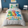 Kolorowa pościel świecąca w dinozaury 4761 160x200 5904708922037
