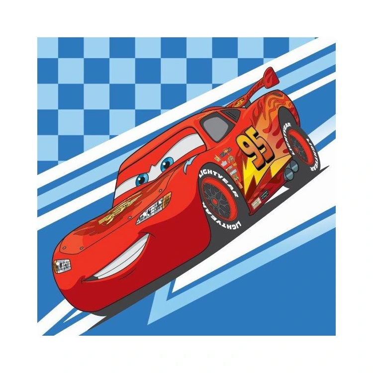 Niebieski ręcznik magiczny Auta Disney Cars 043 5907750548606 30x30 cm