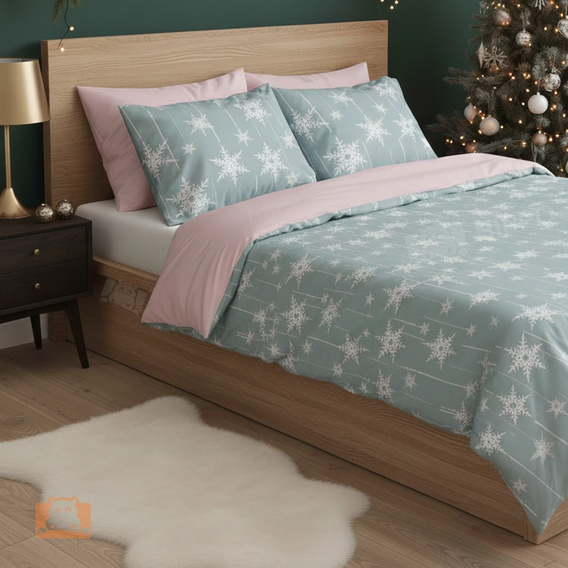 Pościel w girlandy Scandic 003 150x200 2x50x60 cm