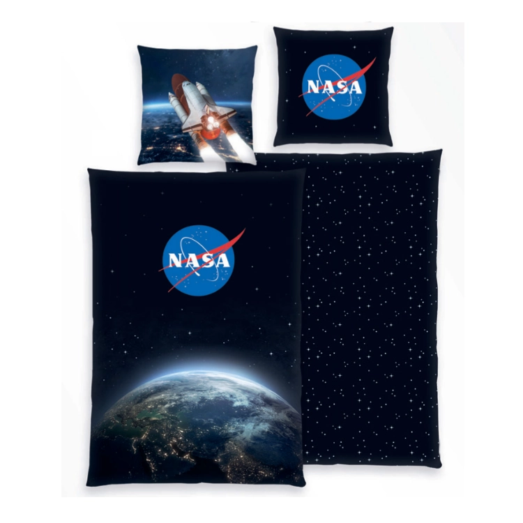 Granatowa pościel NASA 140x200 70x80 cm 4493604