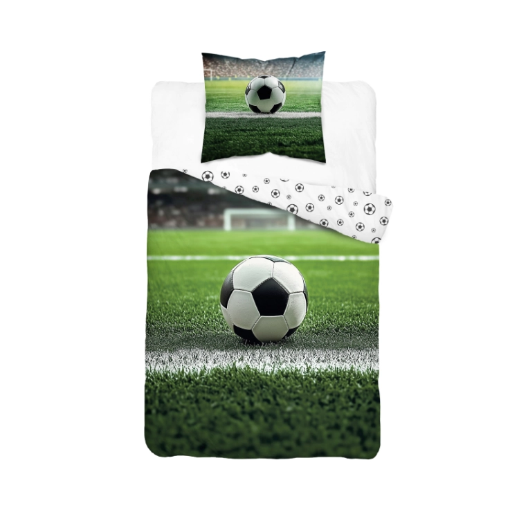 Zielona pościel z piłką na boisku 160x200 70x80 5904708954144