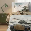 Bawełniana pościel czołg śmigłowiec 5864 120x160 50x60 cm