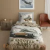 Komplet pościeli militarnej fighter army 140x200 70x80 cm 5904708967915