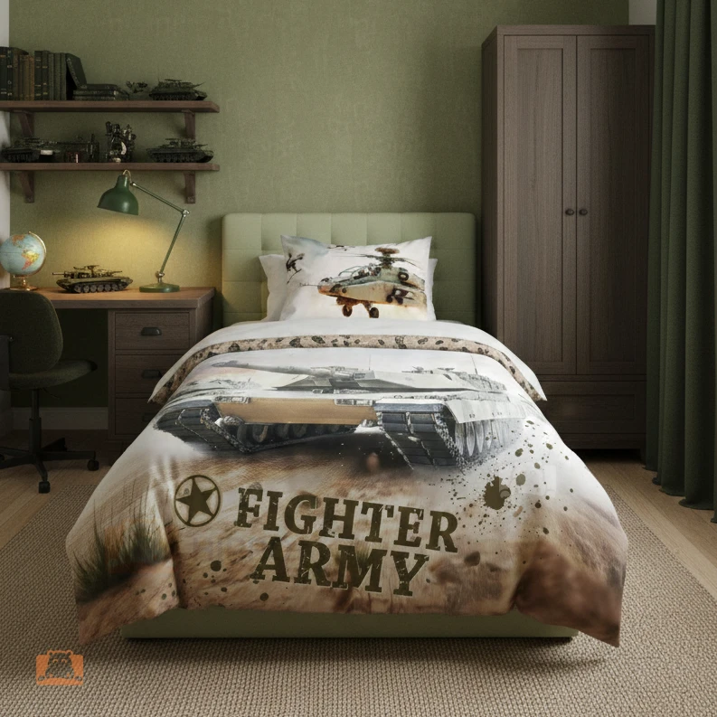 Pościel czołg poligon wojskowy 150x200 50x60 cm