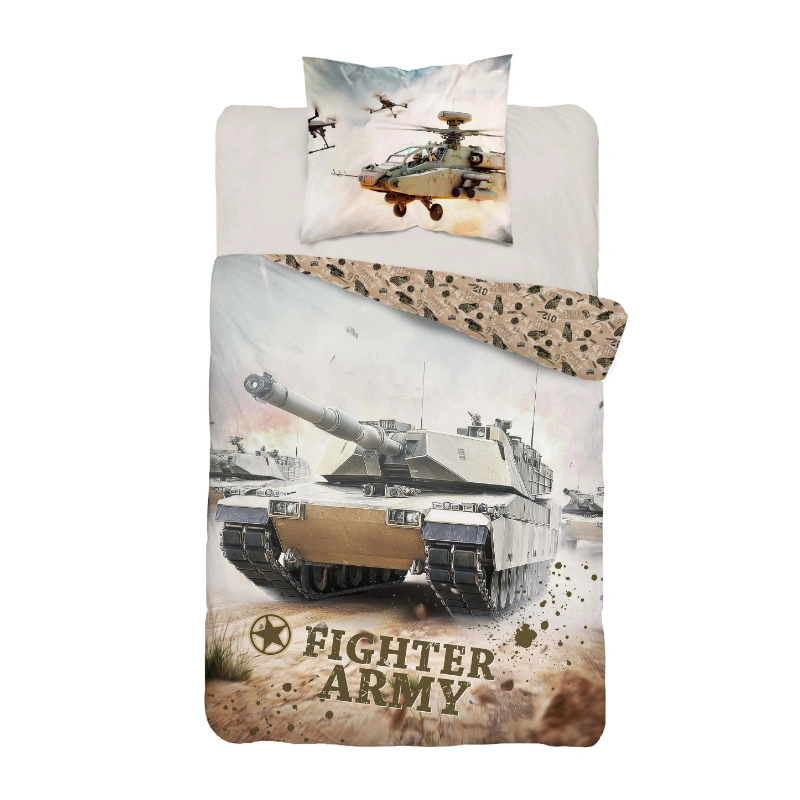 Pościel z czołgiem i śmigłowcem 160x200 70x80 cm 5904708967922
