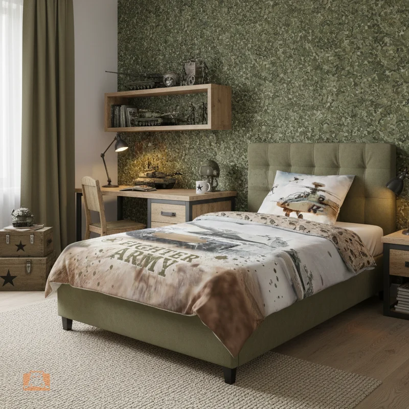 Wojskowa pościel 5864 Fighter Army 140x180 50x70 cm