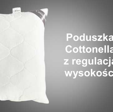 Poduszka Cottonella z regulacją wysokości poprzez zmianę ilości wypełnienia