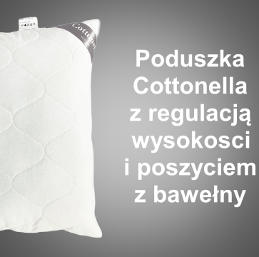 Poduszka Cottonella z regulacją wysokości i poszyciem z bawełny