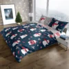 Granatowo-szara pościel świąteczna niedźwiadki Scandic 055 5904541914169