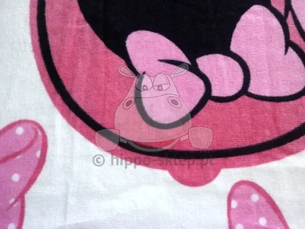 Różowo biały ręcznik z Myszką Minnie