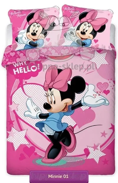 Pościel Myszka Minnie 02 z dwiema poszewkami