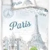 Błękitna pościel Wieża Eiffla 160x200 lub 140x200