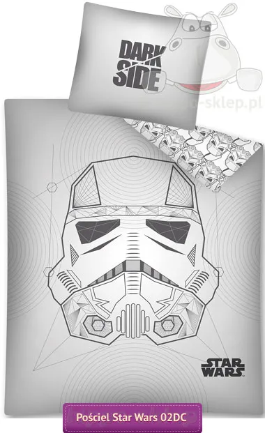 Pościel Star Wars ciemna strona 140x200, 150x200, 160x200 cm szara