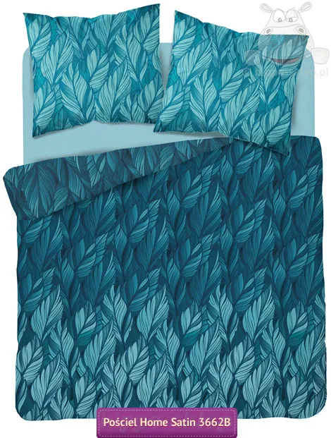 Szmaragdowa pościel bawełna satynowa w egzotyczne liście 220x200