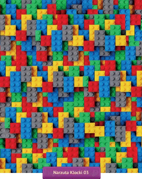 Dwustronna, pikowana narzuta w klocki lego 170x210 cm, wielokolorowa