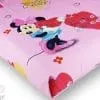 Prześcieradło Myszka Minnie i Myszka Mickey 140x200 różowe