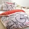 Pościel z rowerami w stylu retro 150x200