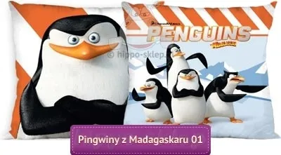 Mała poszewka Pingwiny z Madagaskaru 01 Faro