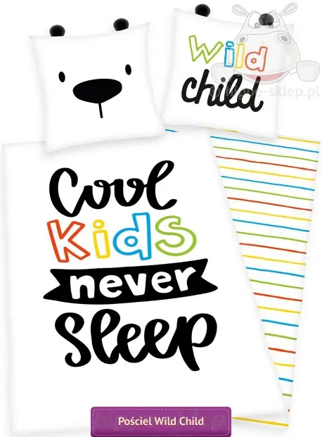 Pościel z uszami Cool Kids 140x200, 135x200 i 140x180, biała