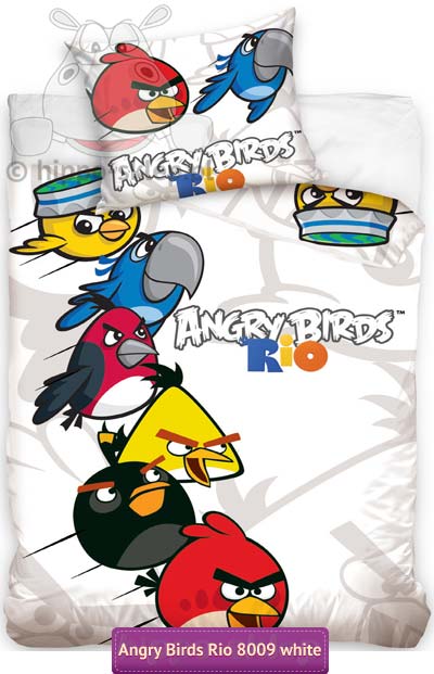 Pościel Angry Birds AB 8009 D biała Rovio Carbotex