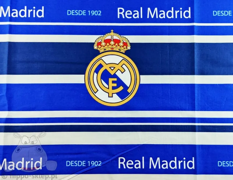 Bawełniane prześcieradło z herbem Real Madryt dla chłopca