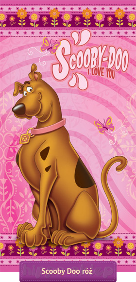 Ręcznik dziecięcy Scooby Doo różowy 05, Faro