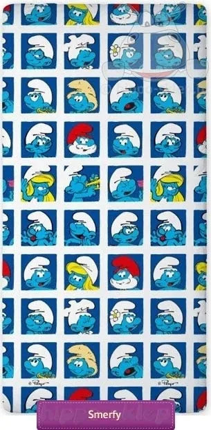 Prześcieradło dziecięce Smerfy 02 Faro 5907750538270