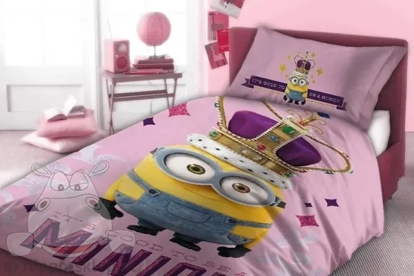 Pościel Minionki dla dziewczynki 120x160, 140x160, 140x180