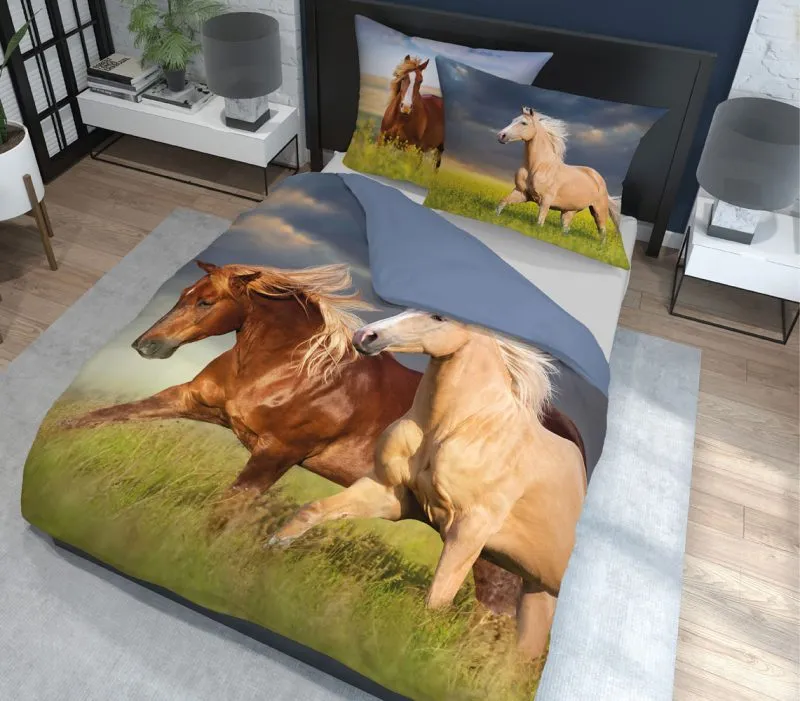 Pościele z końmi w galopie 220x200 lub 200x200