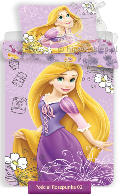 Pościel z Roszpunką księżniczki Disney 135x200, fioletowa